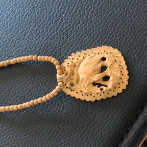 Sandalwood elephant necklace